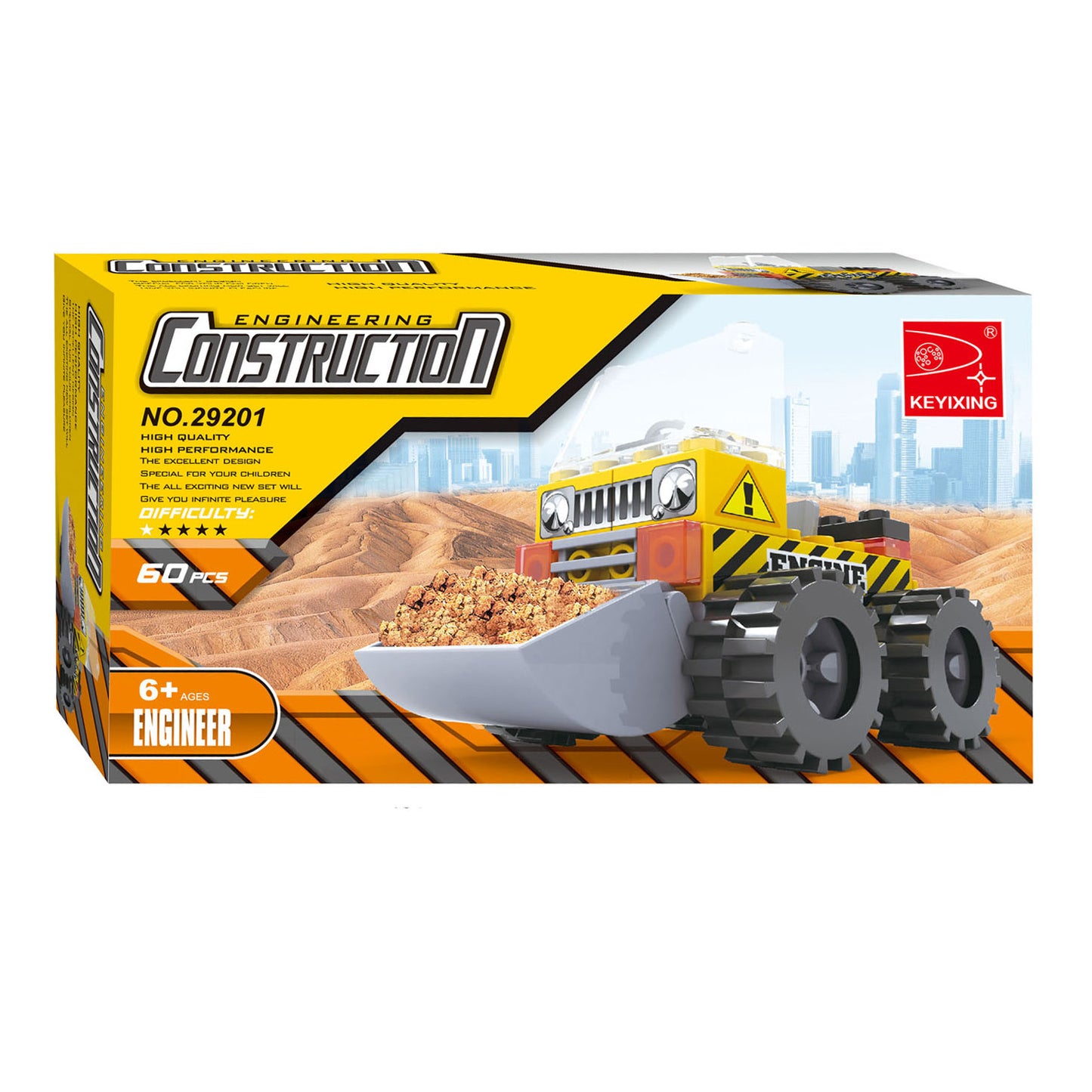 Kit de construcción para cargador frontal - 60 piezas.