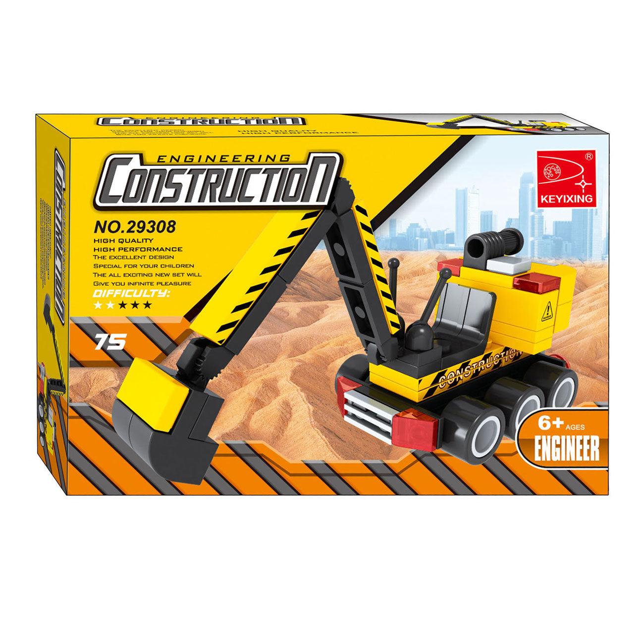 Kit di costruzione per escavatore - 75 pezzi.
