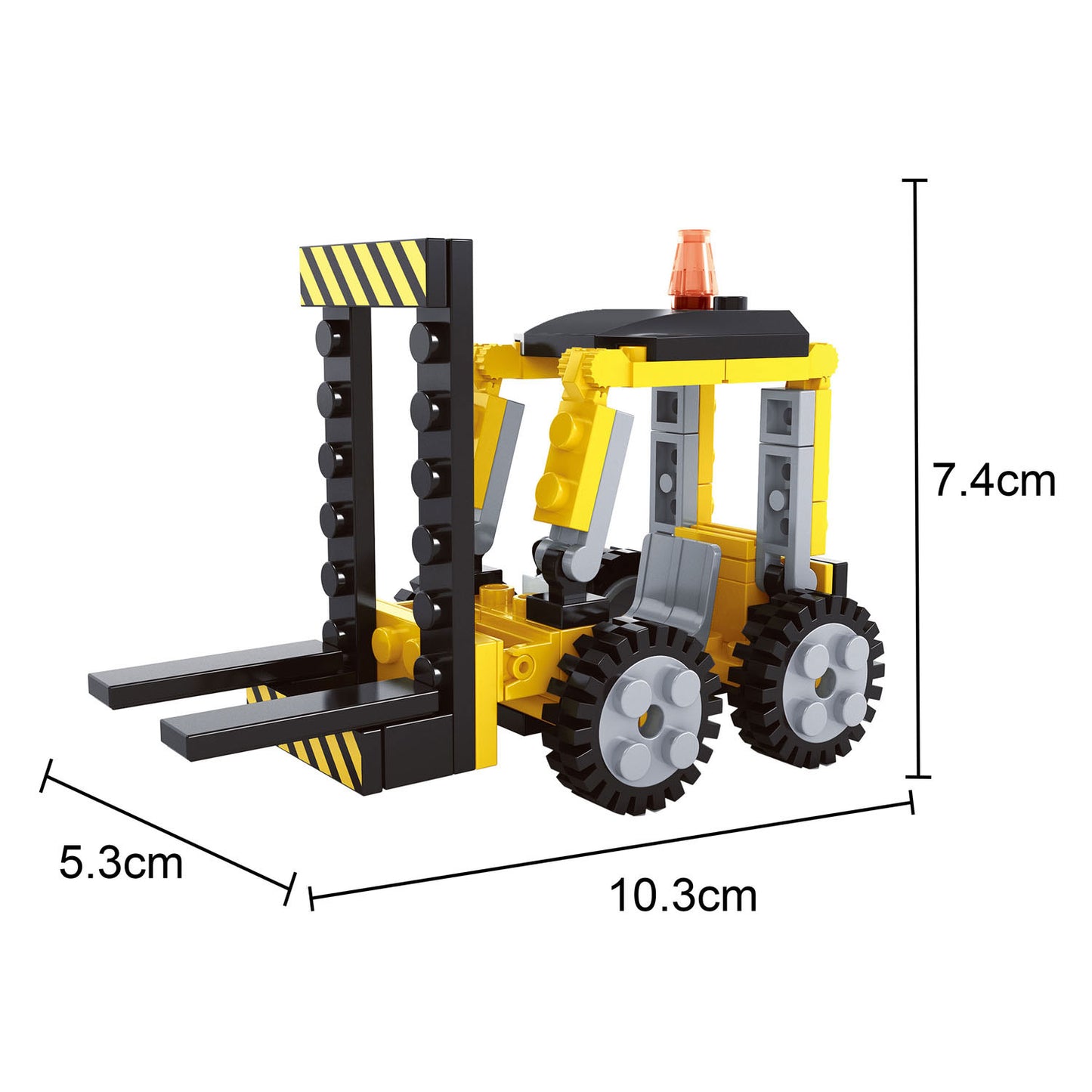 Juego de construcción para carretillas elevadoras - 74 piezas.