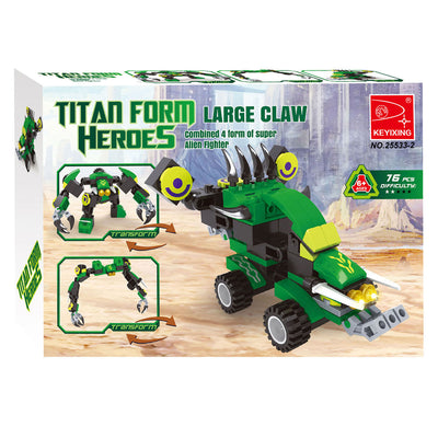 Juego de construcción titan transform green - 76 piezas.