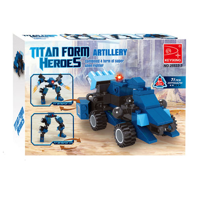 Set da costruzione Titan Transform Blu - 71 pezzi.