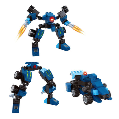 Set da costruzione Titan Transform Blu - 71 pezzi.