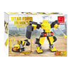 Juego de construcción de robot excavadora transformadora - 82 piezas.