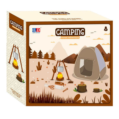 Set da campeggio con tenda da gioco, 34 pezzi.