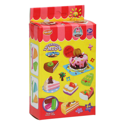 Set in argilla con 2 stampi per dessert e strumenti - 3 colori di argilla