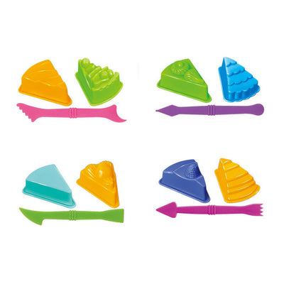 Set in argilla con 2 stampi per dessert e strumenti - 3 colori di argilla