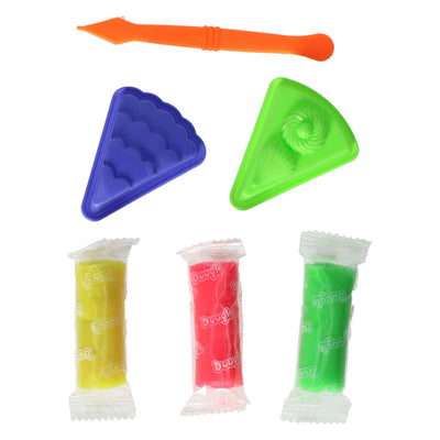 Set in argilla con 2 stampi per dessert e strumenti - 3 colori di argilla