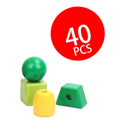Perline grandi da infilare in scatola, 40 pz.