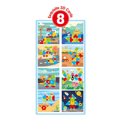 Set di viti 8 piastre blu, 123 pz.