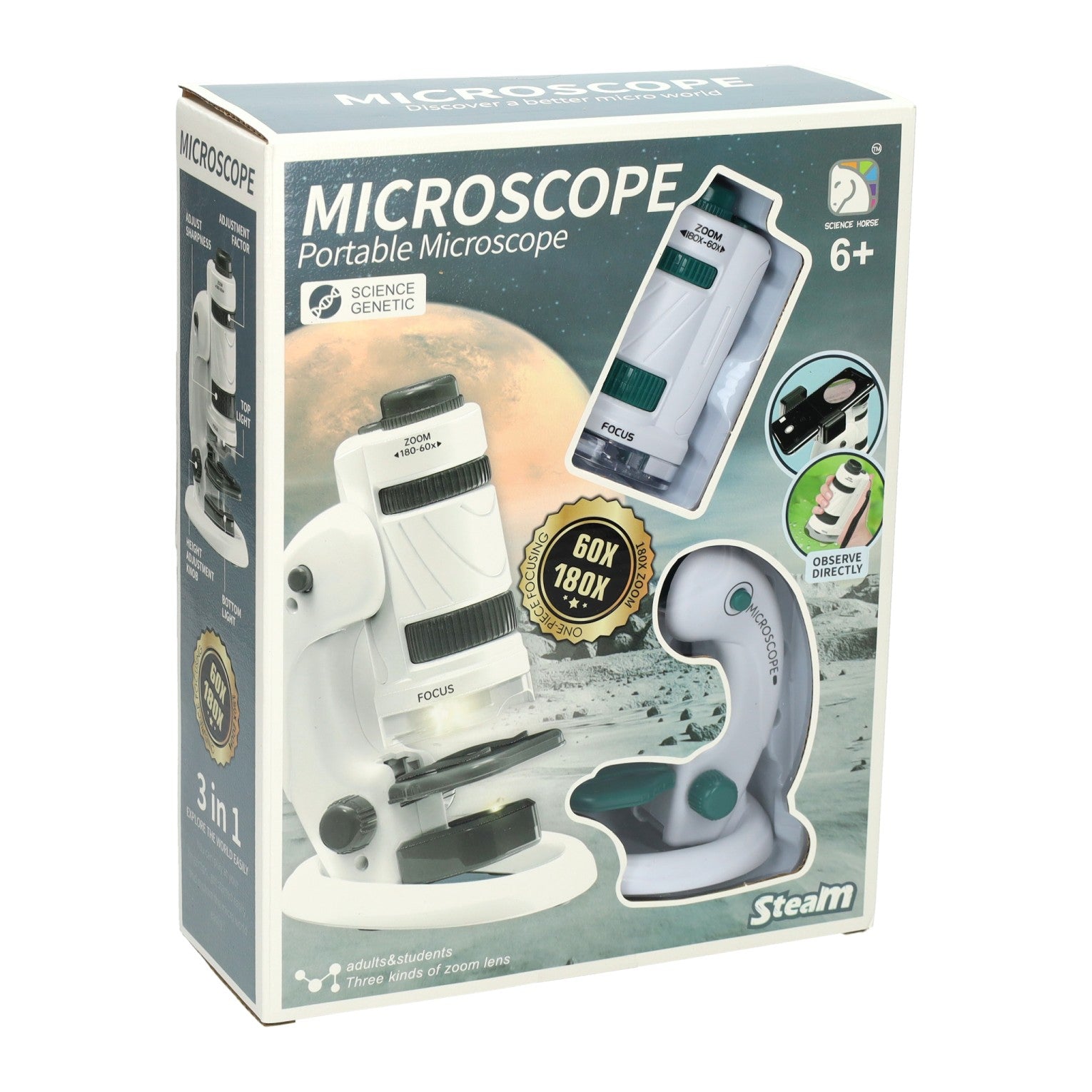 Conjunto de microscopio verde