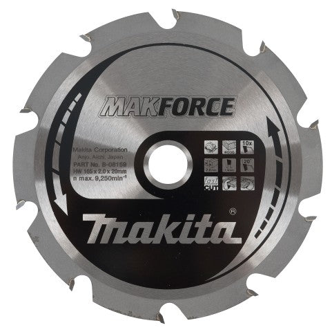Makita accessoires cirkelzaagblad hout 210x30x2,4 40t 20g - b-08501