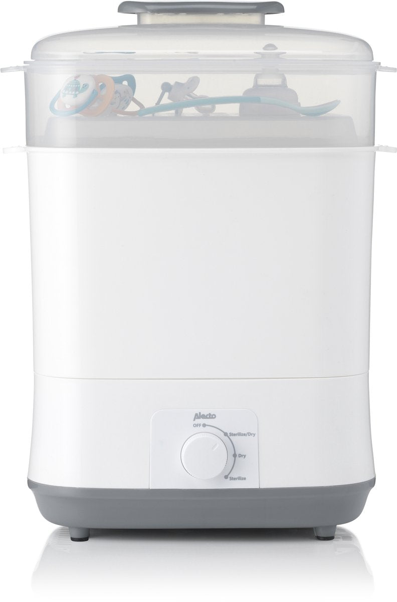 Alecto bf55 - esterilizador de vapor eléctrico con función de secado - blanco