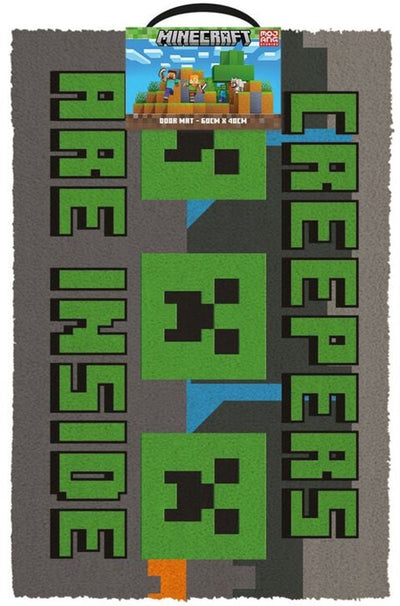 Minecraft creepers are inside unisex doormat - multi-colored - standard