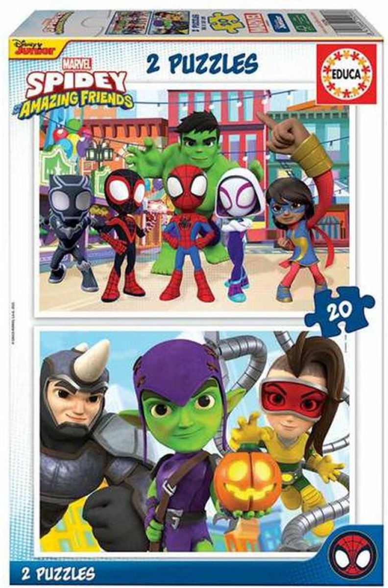 Educa - puzzle - 2 x 20 pezzi - Spidey i suoi fantastici amici