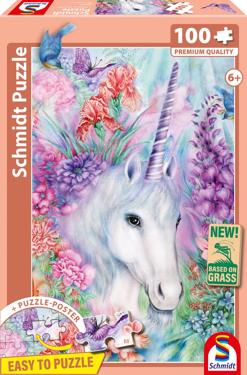 Schmidt - rompecabezas - suave belleza de unicornio - 100 piezas - niños - a partir de 6 años