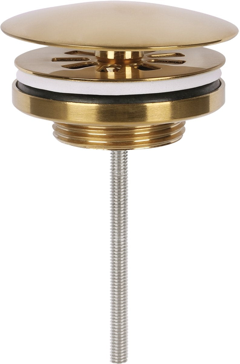 Tapón de drenaje Differnz oro mate - siempre abierto - ã˜ 72 mm - con tornillo