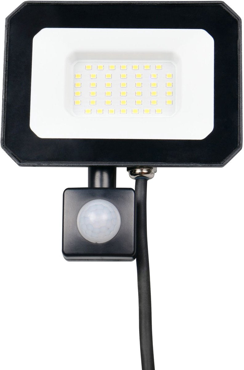 Rl live your light reality funchal - lámpara de pared - negro mate - incl. 1x SMD 30 W - sensor de movimiento - montaje en pared - no apto para regulador externo - inclinable - 4000k - iluminación exterior - ip44