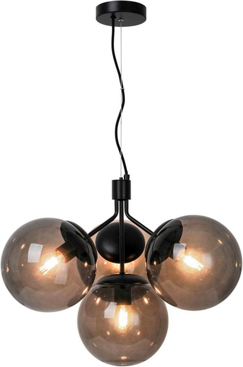 Nordlux ivona-hanglamp-4xe27-smoke glas zwart