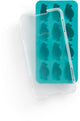 Lékué ijsblokjesvorm met deksel - pinguïn - turquoise