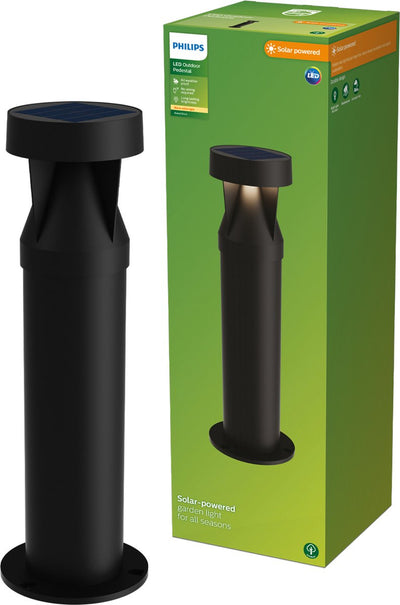 Philips LED Philips Avery garden pole - solar outdoor lamp - warm white light; 2700k - black - solar energy - garden path lighting - pedestal lamp