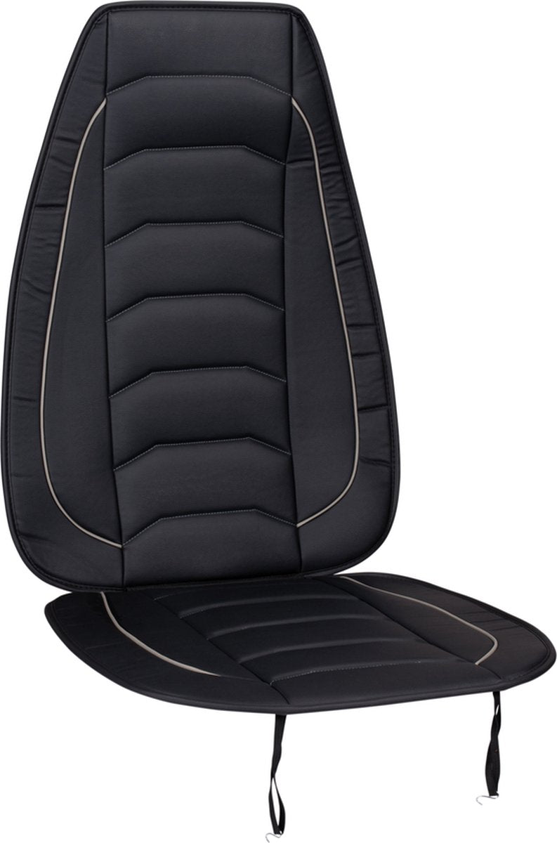 Funda para asiento de coche Dunlop - universal - relleno de espuma - fácil de colocar - negro gris