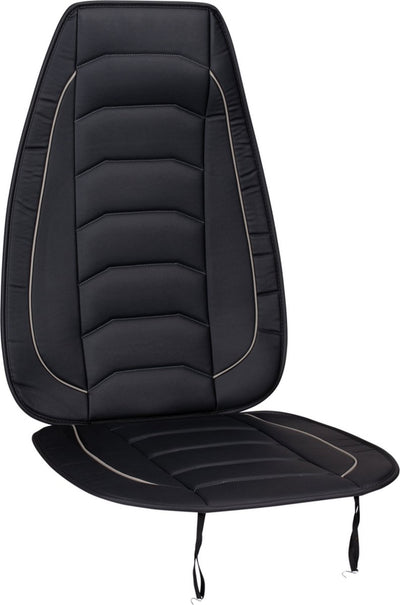 Funda para asiento de coche Dunlop - universal - relleno de espuma - fácil de colocar - negro gris