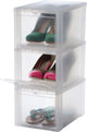 Scatola da scarpe Iris da donna - plastica - trasparente - set da 3