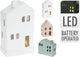 Casa statua Cosydecor con LED 13 cm dolomite