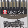Sakura Pigma Micron Pouch 10 Fineliners Negro