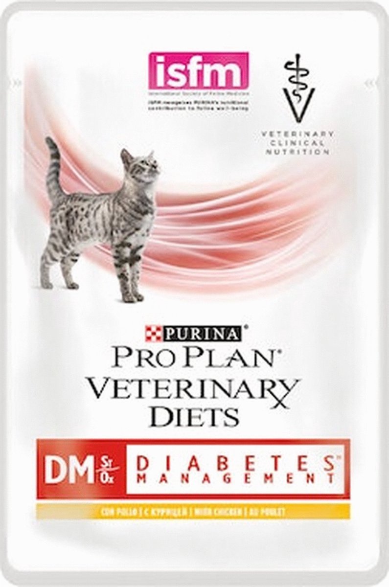 Pro plan diete veterinarie feline dm diabete - cibo per gatti - pollo 10x85 g