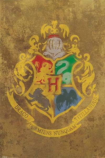 Poster con stemma di Hogwarts di Harry Potter 61x91,5 cm