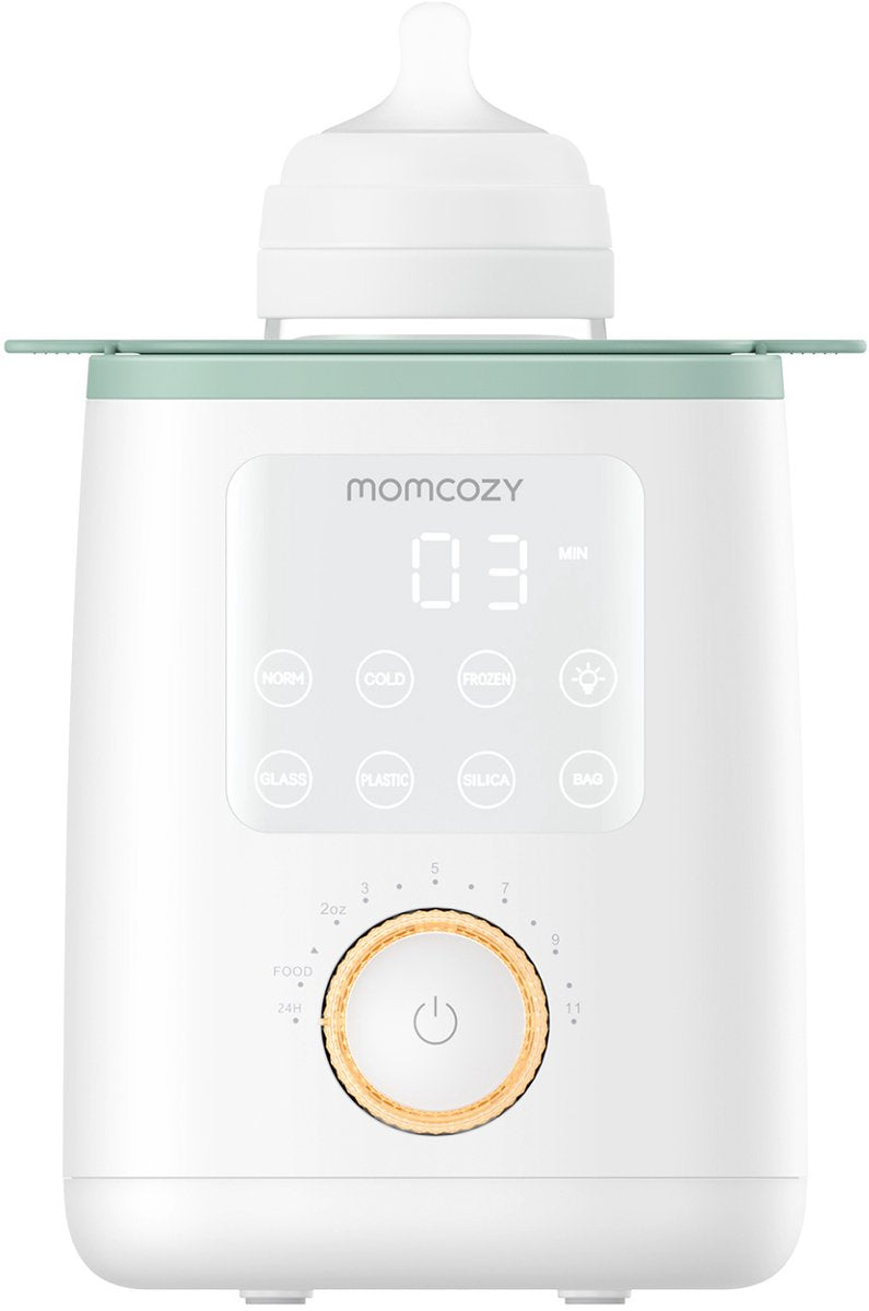 Scaldabiberon analogico Momcozy mw02 – scaldabiberon a bagnomaria per biberon e vasetti – con illuminazione e funzione di mantenimento in caldo