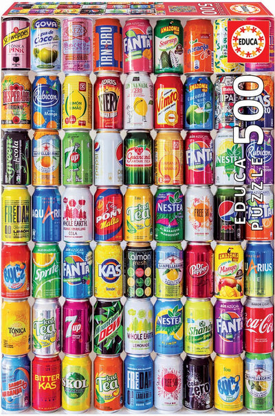 Set di giocattoli in lattine per bibite Educa - 500 pezzi - Gioco creativo e divertente.