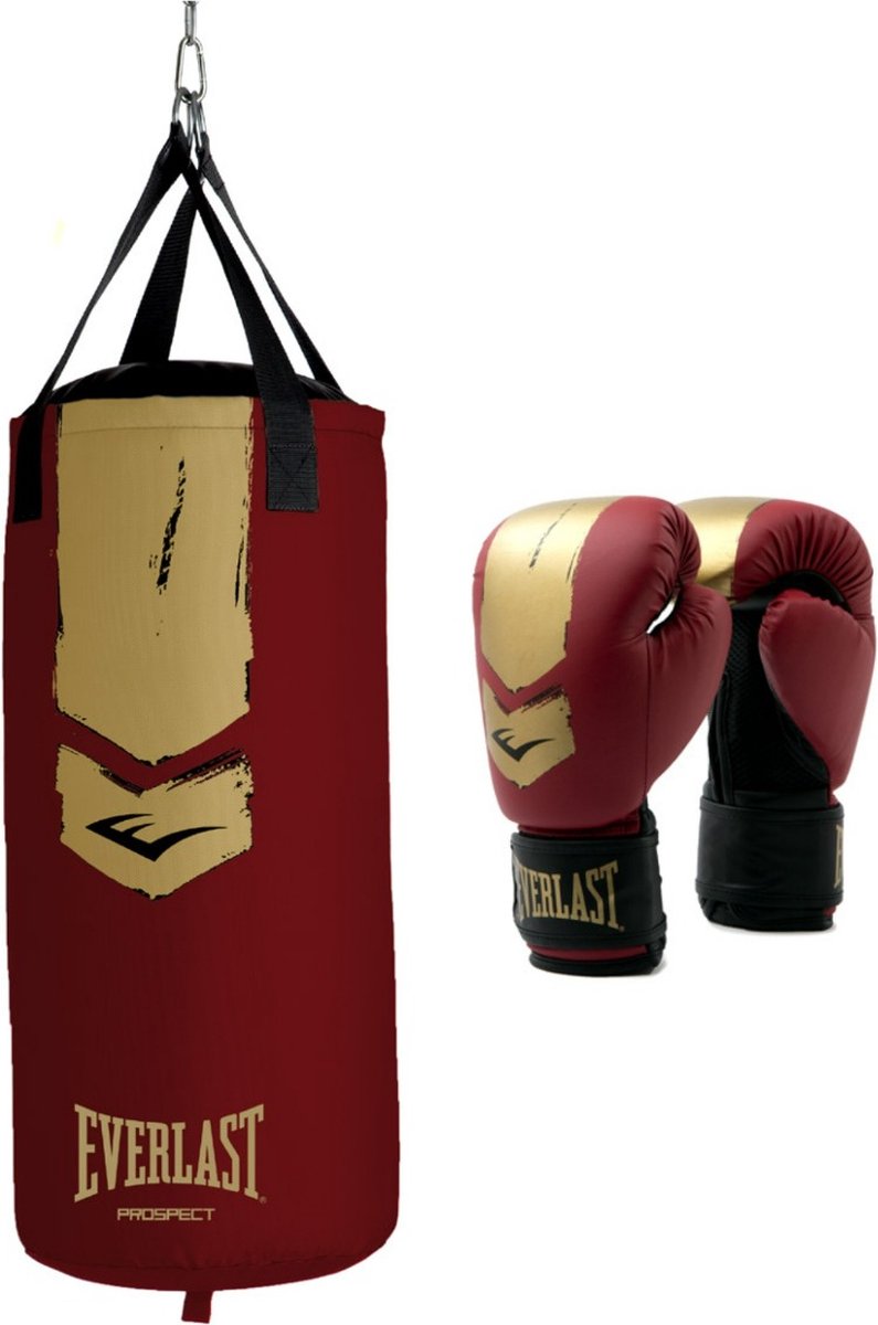 Everlast prospect 2 kit de bolsa pesada, oro rojo, 76x28 cm