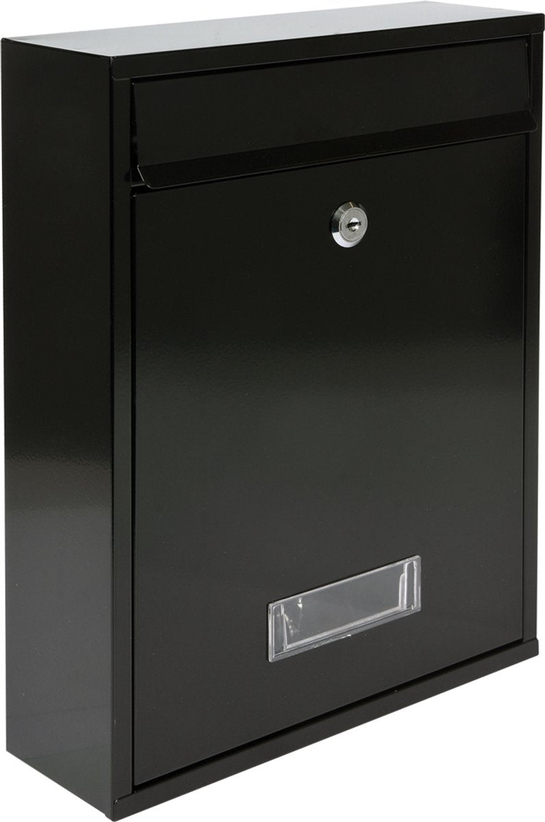 Vorel brievenbus met 2 sleutels - zwart - 360x260x80 mm