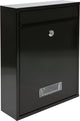 Vorel brievenbus met 2 sleutels - zwart - 360x260x80 mm
