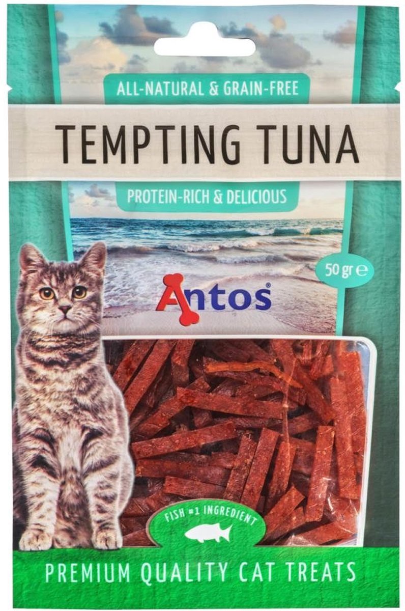 Antos snack per gatti invitanti tonno 50 gr - snack per gatti - senza cereali - senza glutine