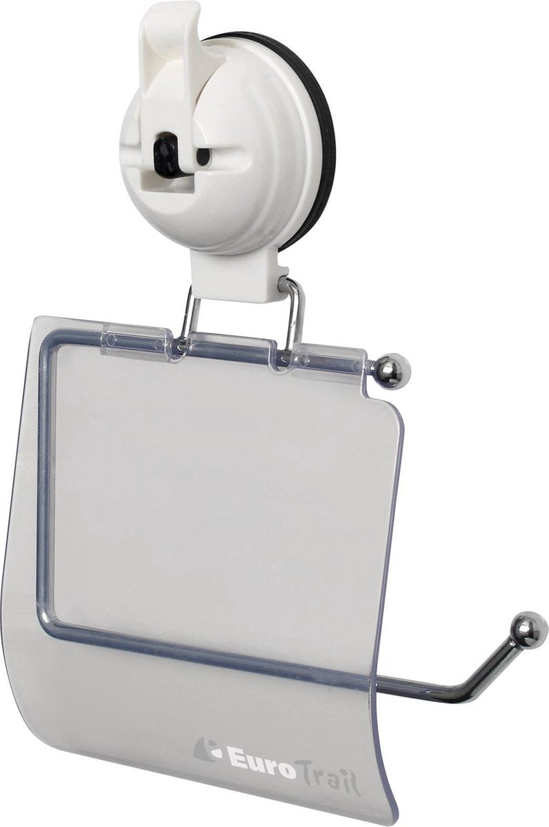 Eurotrail toiletrolhouder met zuignap - wit