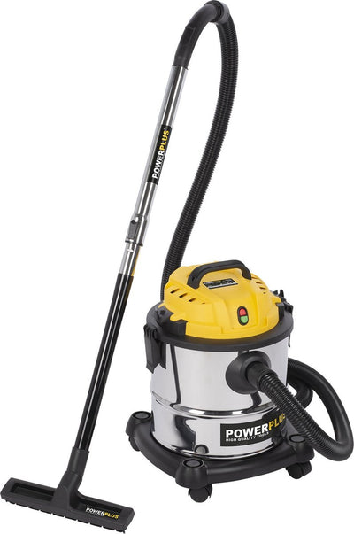 Aspirador eléctrico powerplus húmedo-seco powx3230 - aspirador 1200w coche, alfombras, función aspiración-soplado - depósito 20l - con 4 acc.