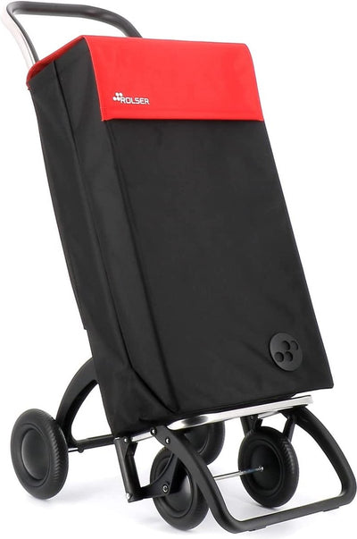 Rolser shopping trolley 4 wheels - sbelta mf - 4.2 - black red