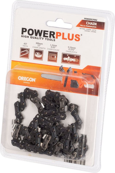 Powerplus - giardino a doppia alimentazione - powdpg7052 - catena - 12 300 mm 45 t oregon