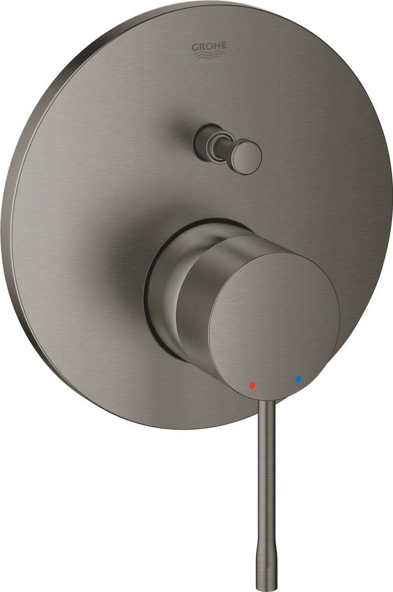 Grohe essence inbouw douchekraan - opbouwdeel - 2 uitgangen - geborsteld hard graphite (mat antraciet)