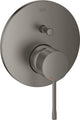 Grohe essence inbouw douchekraan - opbouwdeel - 2 uitgangen - geborsteld hard graphite (mat antraciet)