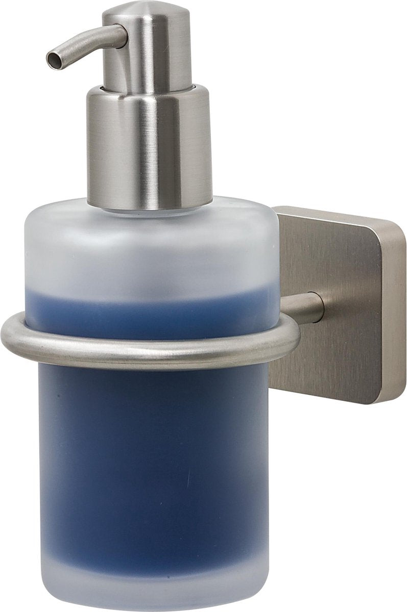 Tiger onu - dispensador de jabón de pared 180 ml - sin taladrar - taladrar ni pegar - acero inoxidable cepillado