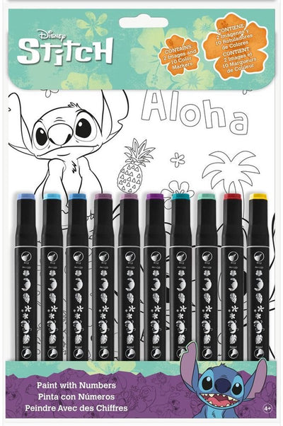 Libro da colorare Disney Lilo e Stitch con numeri