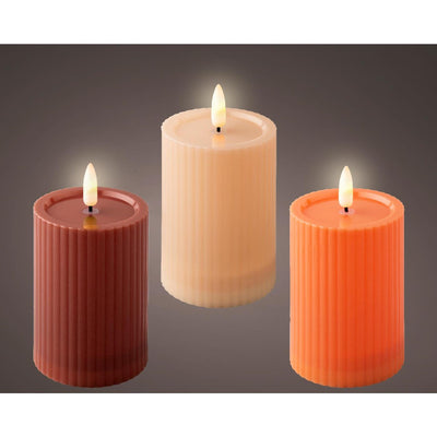 Candela solare Lumineo in plastica ø7,5cmx10cm
