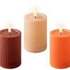 Candela solare Lumineo in plastica ø7,5cmx10cm