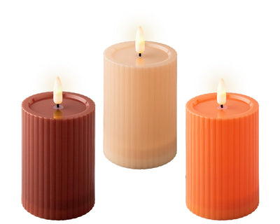 Candela solare Lumineo in plastica ø7,5cmx10cm