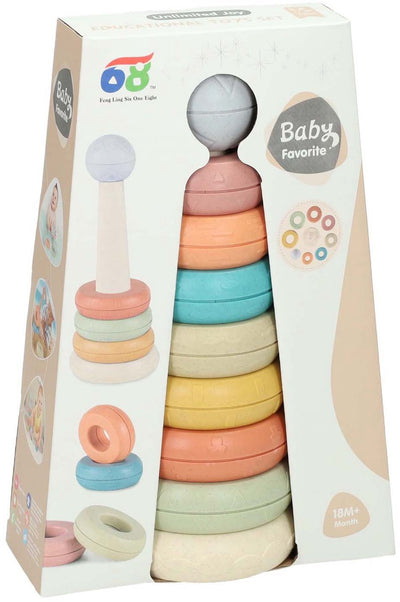 Lobbes speelgoed bv baby stapeltoren pastel