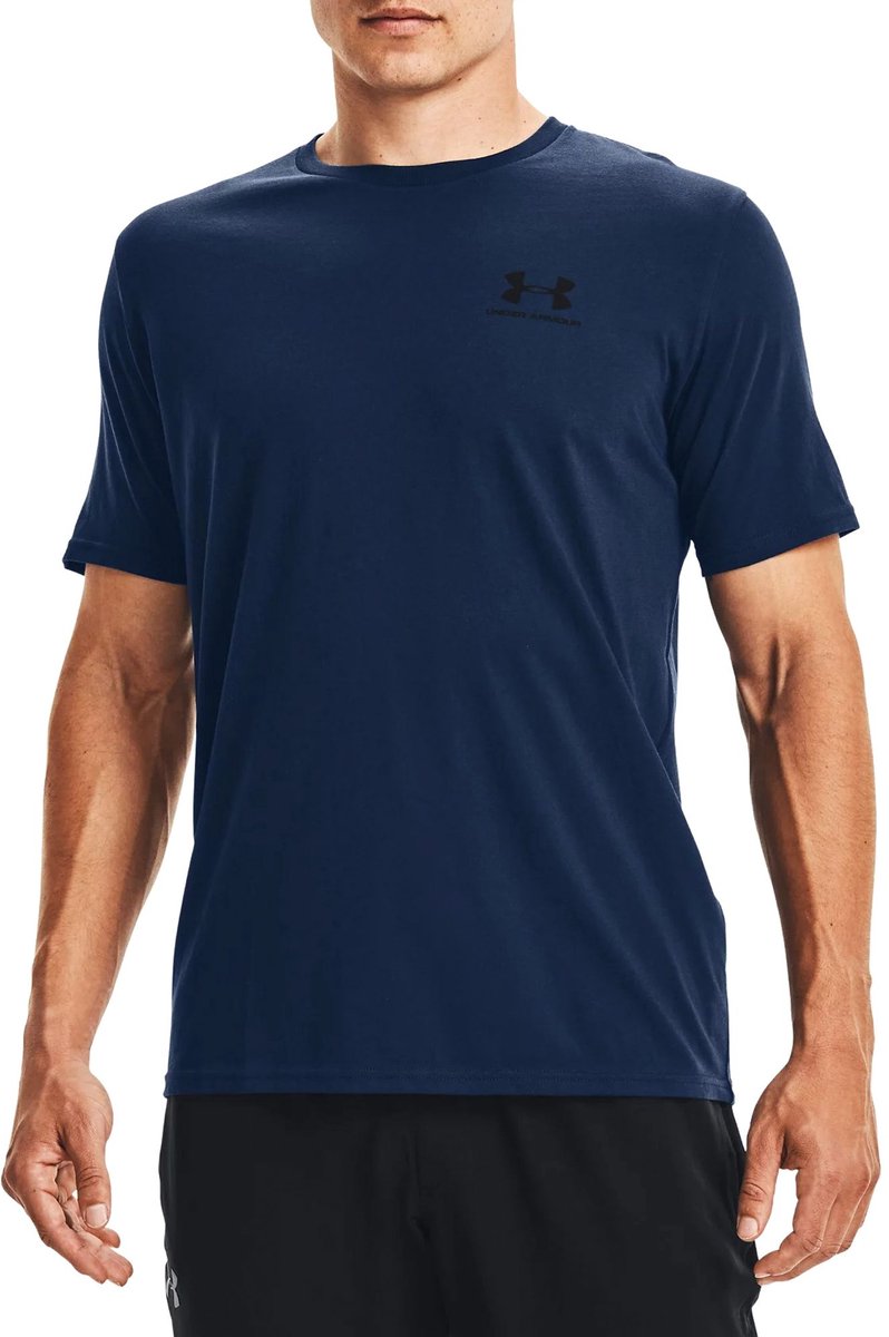 Maglia sportiva da uomo Under Armour UA M Sportstyle LC SS-Blu - Academy - Nera